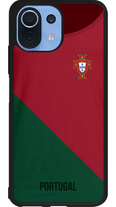 Coque Xiaomi Mi 11 Lite 5G - Silicone rigide noir Maillot de football Portugal 2022 Coque Xiaomi Mi 11 Lite 5G - Silicone rigide noir Maillot de football Portugal 2022