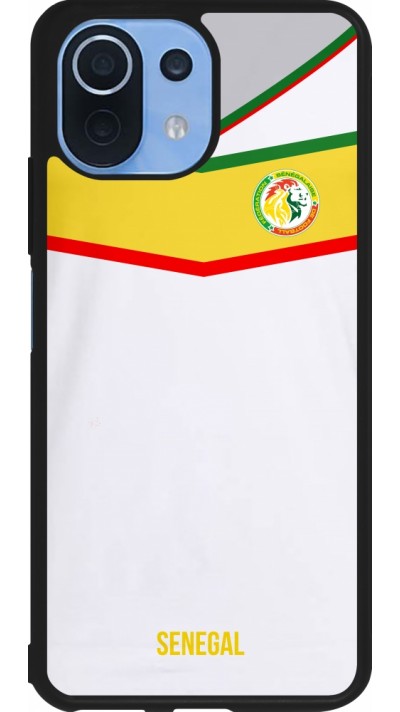 Coque Xiaomi Mi 11 Lite 5G - Silicone rigide noir Maillot de football Senegal 2022 personnalisable Coque Xiaomi Mi 11 Lite 5G - Silicone rigide noir Maillot de football Senegal 2022 personnalisable