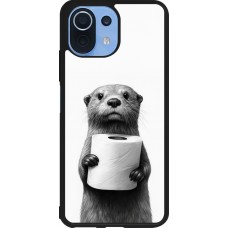 Xiaomi Mi 11 Lite 5G Case Hülle - Silikon schwarz Otter Toilettenpapier