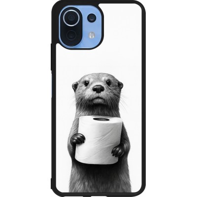 Xiaomi Mi 11 Lite 5G Case Hülle - Silikon schwarz Otter Toilettenpapier