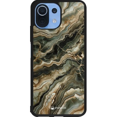 Xiaomi Mi 11 Lite 5G Case Hülle - Silikon schwarz Oliv Marmor