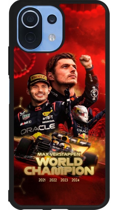 Coque Xiaomi Mi 11 Lite 5G - Silicone rigide noir Max Verstappen Champion 2023 Coque Xiaomi Mi 11 Lite 5G - Silicone rigide noir Max Verstappen Champion 2023