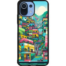 Xiaomi Mi 11 Lite 5G Case Hülle - Silikon schwarz Medellin Comuna 13 Kunst