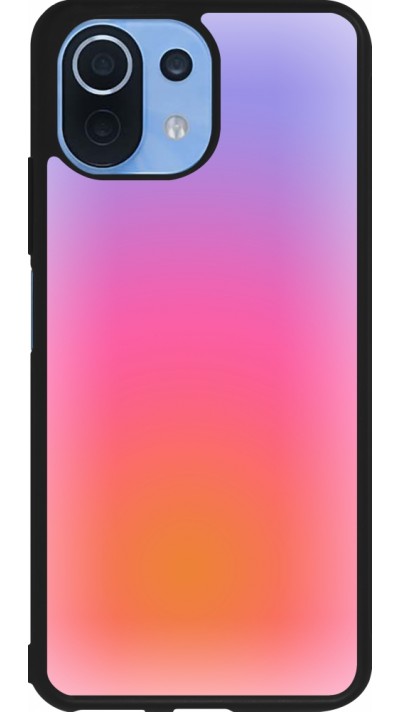 Coque Xiaomi Mi 11 Lite 5G - Silicone rigide noir Orange Pink Blue Gradient Coque Xiaomi Mi 11 Lite 5G - Silicone rigide noir Orange Pink Blue Gradient