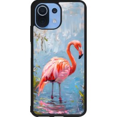 Xiaomi Mi 11 Lite 5G Case Hülle - Silikon schwarz Paint Flamingo