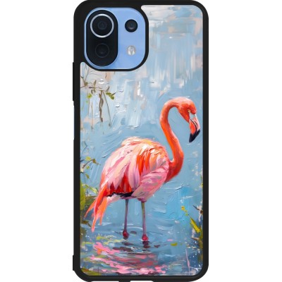 Xiaomi Mi 11 Lite 5G Case Hülle - Silikon schwarz Paint Flamingo