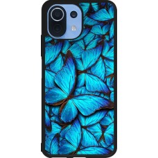 Xiaomi Mi 11 Lite 5G Case Hülle - Silikon schwarz Papillon bleu