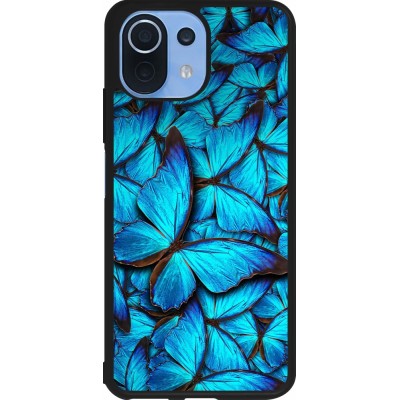 Xiaomi Mi 11 Lite 5G Case Hülle - Silikon schwarz Papillon bleu