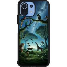 Xiaomi Mi 11 Lite 5G Case Hülle - Silikon schwarz Paradies der exotischen Tiere