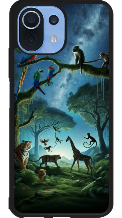 Coque Xiaomi Mi 11 Lite 5G - Silicone rigide noir Paradis des animaux exotiques Coque Xiaomi Mi 11 Lite 5G - Silicone rigide noir Paradis des animaux exotiques