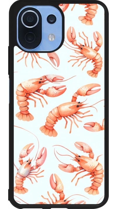 Coque Xiaomi Mi 11 Lite 5G - Silicone rigide noir Pattern de homards pastels Coque Xiaomi Mi 11 Lite 5G - Silicone rigide noir Pattern de homards pastels
