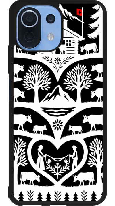 Coque Xiaomi Mi 11 Lite 5G - Silicone rigide noir Poya Suisse 2 noir Coque Xiaomi Mi 11 Lite 5G - Silicone rigide noir Poya Suisse 2 noir