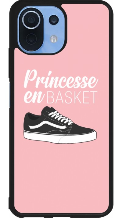 Coque Xiaomi Mi 11 Lite 5G - Silicone rigide noir princesse en basket