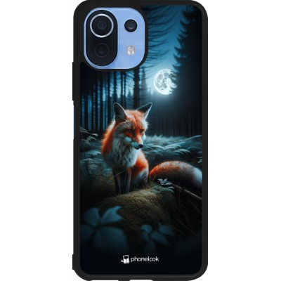 Xiaomi Mi 11 Lite 5G Case Hülle - Silikon schwarz Fuchs Mond Wald