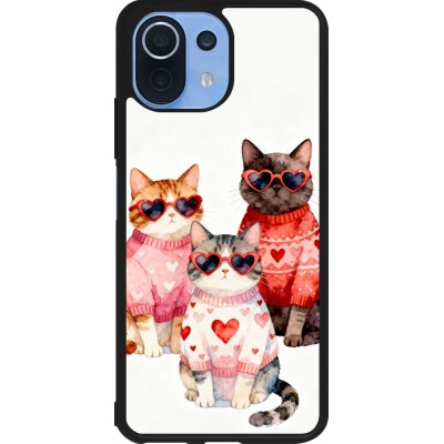 Xiaomi Mi 11 Lite 5G Case Hülle - Silikon schwarz Saint Valentines Day 26 Cat Love