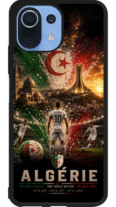 Coque Xiaomi Mi 11 Lite 5G - Silicone rigide noir Football Algérie splash 2026