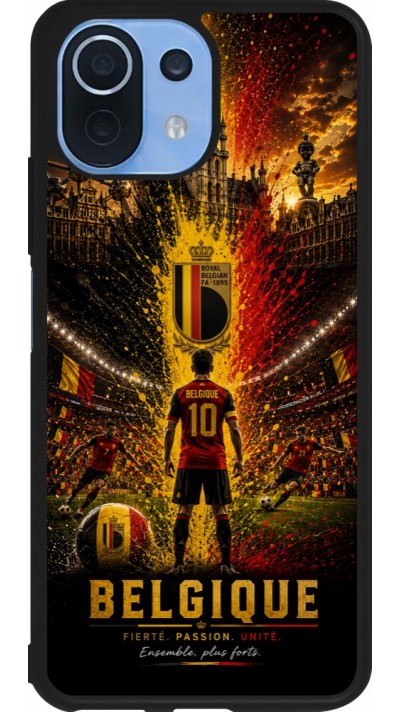 Coque Xiaomi Mi 11 Lite 5G - Silicone rigide noir Football Belgique splash 2026