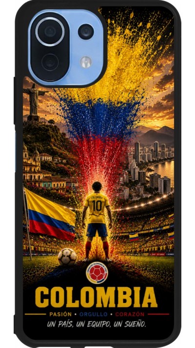 Coque Xiaomi Mi 11 Lite 5G - Silicone rigide noir Football Colombie splash 2026