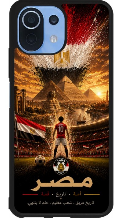 Coque Xiaomi Mi 11 Lite 5G - Silicone rigide noir Football Égypte splash 2026