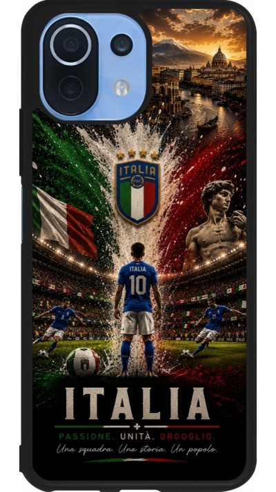 Coque Xiaomi Mi 11 Lite 5G - Silicone rigide noir Football Italie splash 2026