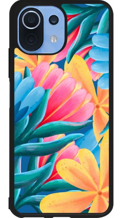 Coque Xiaomi Mi 11 Lite 5G - Silicone rigide noir Spring 23 colorful flowers Coque Xiaomi Mi 11 Lite 5G - Silicone rigide noir Spring 23 colorful flowers