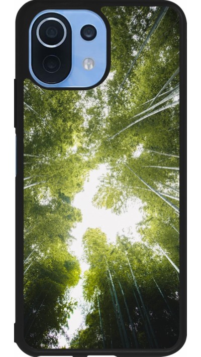 Coque Xiaomi Mi 11 Lite 5G - Silicone rigide noir Spring 23 forest blue sky Coque Xiaomi Mi 11 Lite 5G - Silicone rigide noir Spring 23 forest blue sky