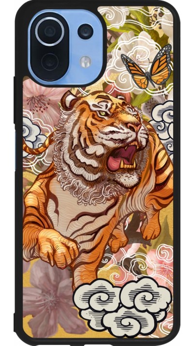 Xiaomi Mi 11 Lite 5G Case Hülle - Silikon schwarz Spring 23 japanese tiger