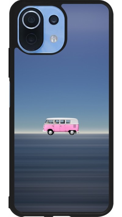 Coque Xiaomi Mi 11 Lite 5G - Silicone rigide noir Spring 23 pink bus Coque Xiaomi Mi 11 Lite 5G - Silicone rigide noir Spring 23 pink bus