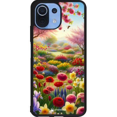 Xiaomi Mi 11 Lite 5G Case Hülle - Silikon schwarz Frühling 25 Strauß Frühling