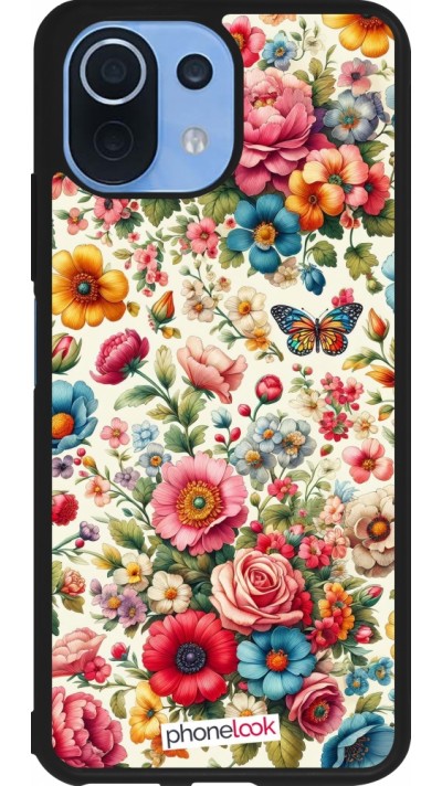 Coque Xiaomi Mi 11 Lite 5G - Silicone rigide noir Spring 25 printemps fleuri Coque Xiaomi Mi 11 Lite 5G - Silicone rigide noir Spring 25 printemps fleuri