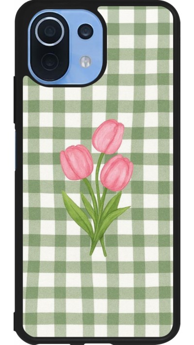 Xiaomi Mi 11 Lite 5G Case Hülle - Silikon schwarz Green vichy tulips Spring 2026