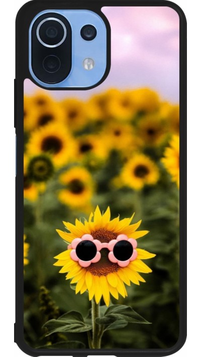 Xiaomi Mi 11 Lite 5G Case Hülle - Silikon schwarz Sunflower with glasses Spring 2026