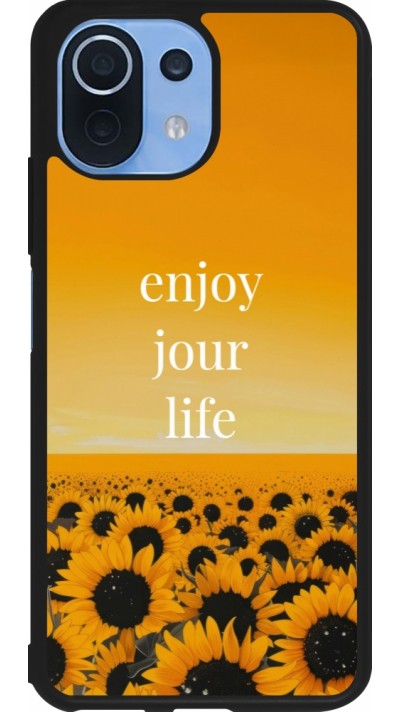 Xiaomi Mi 11 Lite 5G Case Hülle - Silikon schwarz Summer 2025 Enjoy your life
