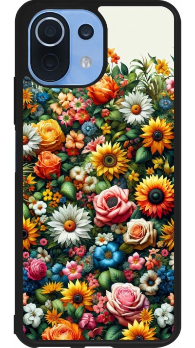 Coque Xiaomi Mi 11 Lite 5G - Silicone rigide noir Summer Floral Pattern Coque Xiaomi Mi 11 Lite 5G - Silicone rigide noir Summer Floral Pattern