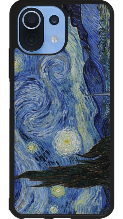 Xiaomi Mi 11 Lite 5G Case Hülle - Silikon schwarz Kunstbild - Sternennacht - Van Gogh