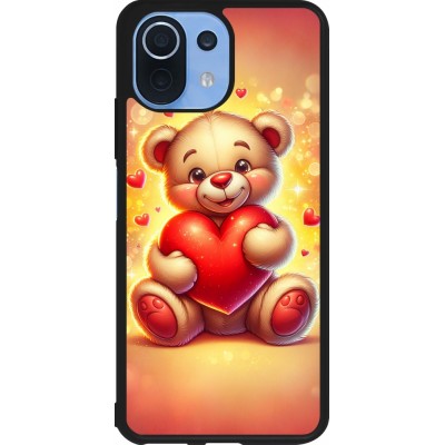 Xiaomi Mi 11 Lite 5G Case Hülle - Silikon schwarz Valentin 2024 Teddy Liebe