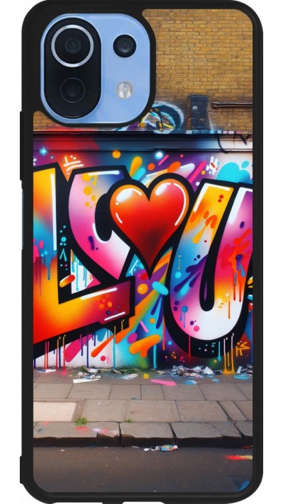 Xiaomi Mi 11 Lite 5G Case Hülle - Silikon schwarz Valentin 2025 Liebe U Tag