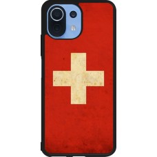 Coque Xiaomi Mi 11 Lite 5G - Silicone rigide noir Vintage Flag SWISS