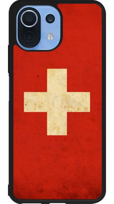 Xiaomi Mi 11 Lite 5G Case Hülle - Silikon schwarz Vintage Flag SWISS