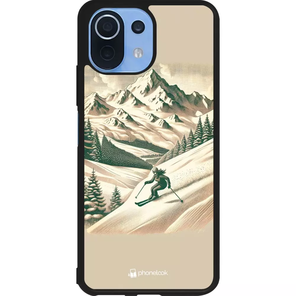 Xiaomi Mi 11 Lite 5G Case Hülle - Silikon schwarz Vintage Skiberg