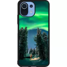 Xiaomi Mi 11 Lite 5G Case Hülle - Silikon schwarz Winter 22 Northern Lights