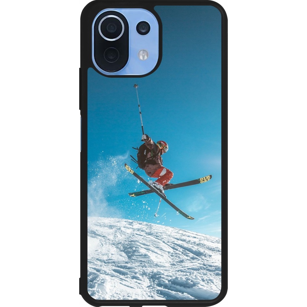 Coque Xiaomi Mi 11 Lite 5G - Silicone rigide noir Winter 22 Ski Jump