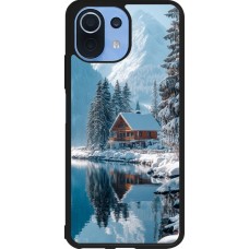 Xiaomi Mi 11 Lite 5G Case Hülle - Silikon schwarz Winter 25 Winter house forest day