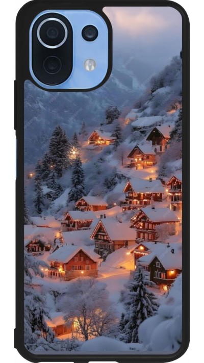 Coque Xiaomi Mi 11 Lite 5G - Silicone rigide noir Winter 25 Winter snowy village