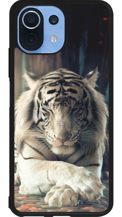 Xiaomi Mi 11 Lite 5G Case Hülle - Silikon schwarz Zen Tiger