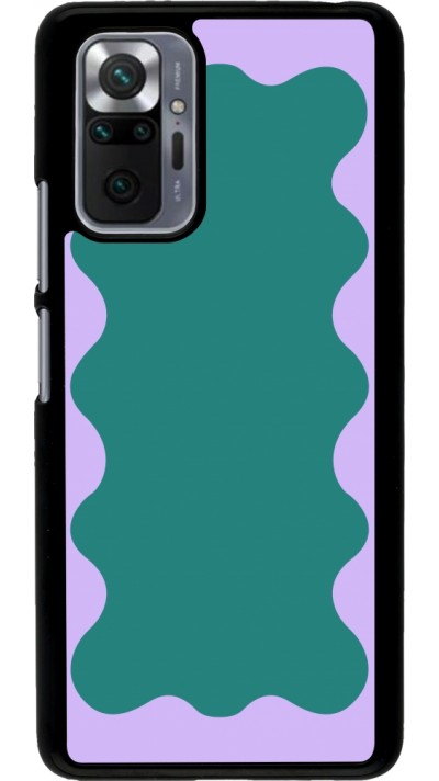 Xiaomi Redmi Note 10 Pro Case Hülle - Wavy Rectangle Green Purple