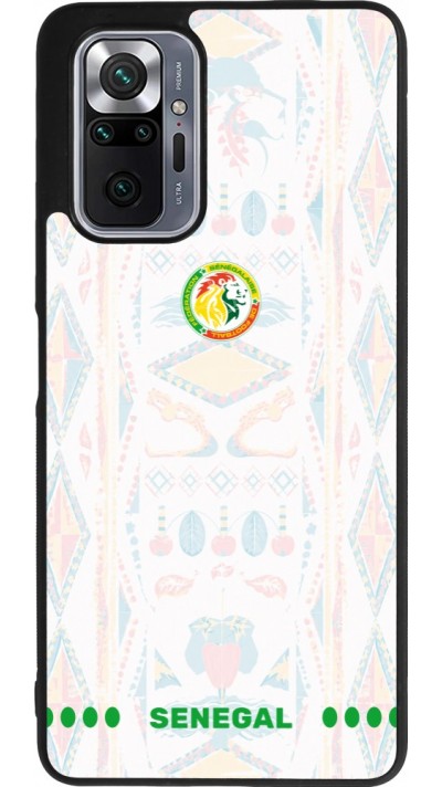 Coque Xiaomi Redmi Note 10 Pro Max - Silicone rigide noir Maillot de football Sénégal 2026 personnalisable