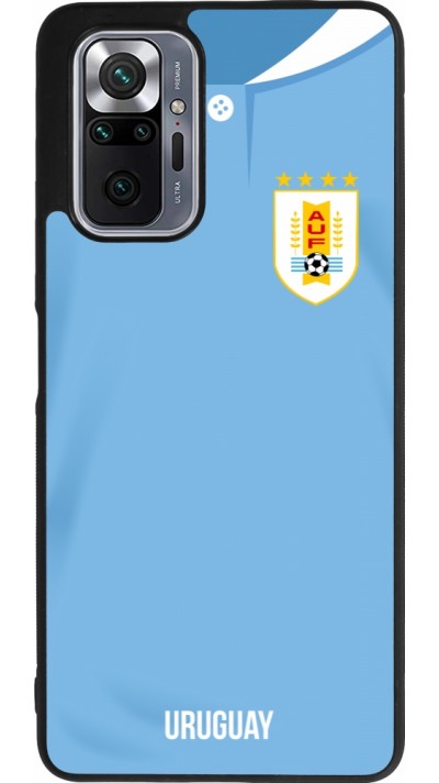 Xiaomi Redmi Note 10 Pro Max Case Hülle - Silikon schwarz Uruguay 2022 personalisierbares Fussballtrikot