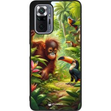 Xiaomi Redmi Note 10 Pro Max Case Hülle - Silikon schwarz Tropischer Dschungel Tayrona