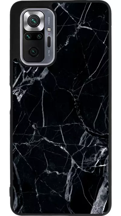 Coque Xiaomi Redmi Note 10 Pro Max - Silicone rigide noir Marble Black 01